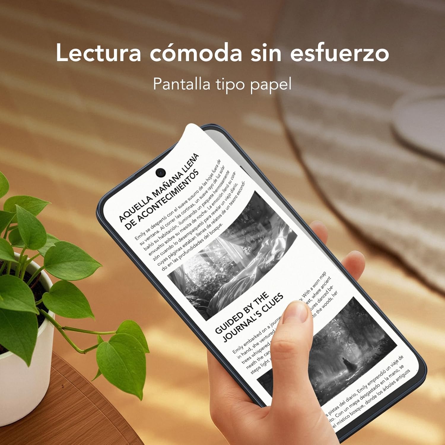 TCL NXTPAPER 70 Pro Smartphone 5G - Dorado | Pantalla 6,9" FHD+ 120Hz NXTPAPER 4.0 | CPL Antirreflectante | Protección Ocular | Cámara 50 MP OIS | 8 GB + 512 GB | Dimensity 7300 | MuseFilm - 3