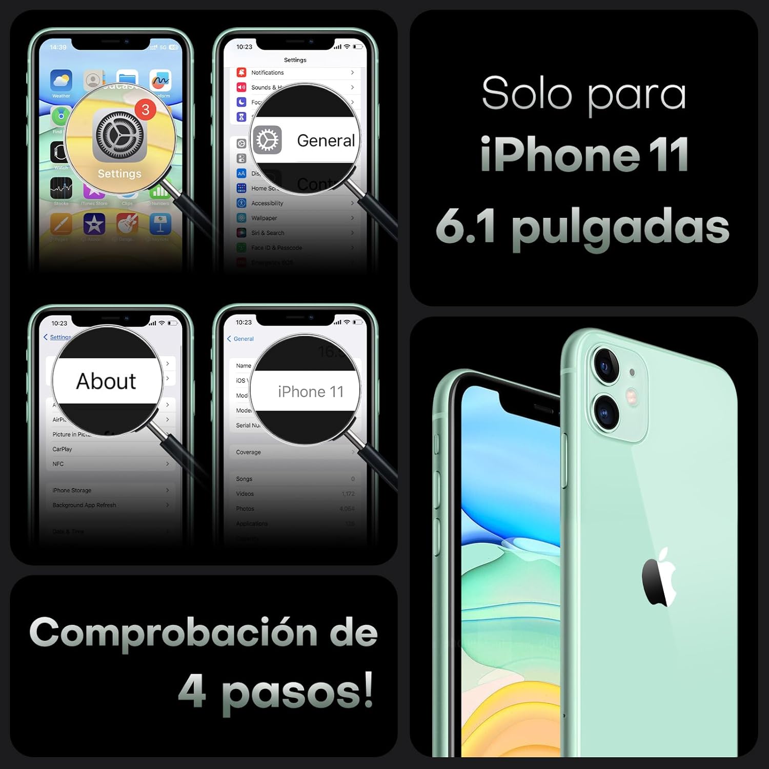 TOCOL Funda para iPhone 11, Funda Magnética para iPhone 11 6,1 Pulgadas [Protección Lente Cámara] [Protección Militar] Translúcida Mate Trasera, Verde Claro - 2