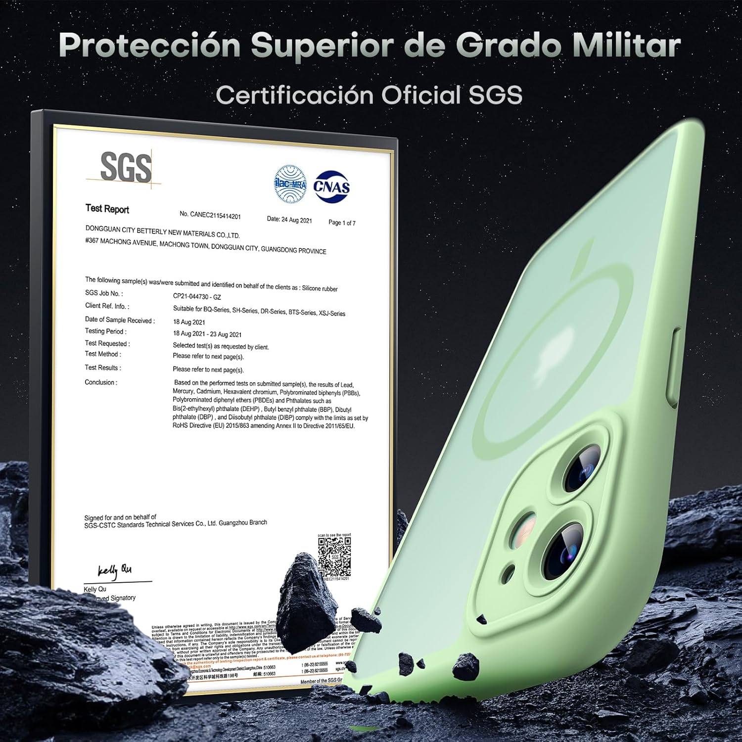 TOCOL Funda para iPhone 11, Funda Magnética para iPhone 11 6,1 Pulgadas [Protección Lente Cámara] [Protección Militar] Translúcida Mate Trasera, Verde Claro - 5