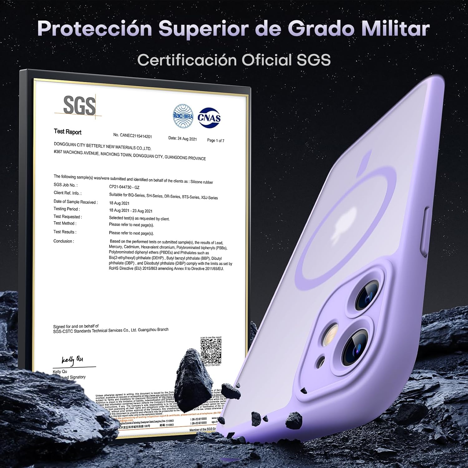 TOCOL Funda para iPhone 11, Funda Magnética para iPhone 11 6,1 Pulgadas [Protección Lente Cámara] [Protección Militar] Translúcida Mate Trasera,Viola Intenso - 5