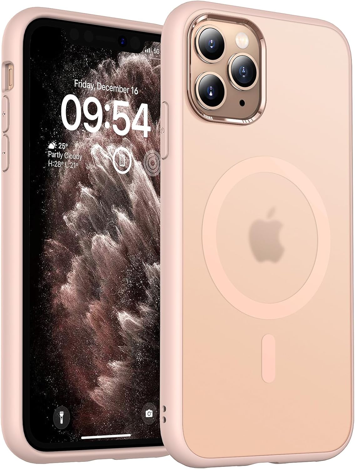 TOCOL Funda para iPhone 11 Pro MAX, Funda Magnética para iPhone 11 Pro MAX 6,5 Pulgadas, Protección Lente Cámara, Protección Militar, Translúcida Mate Trasera, Desierto - 1