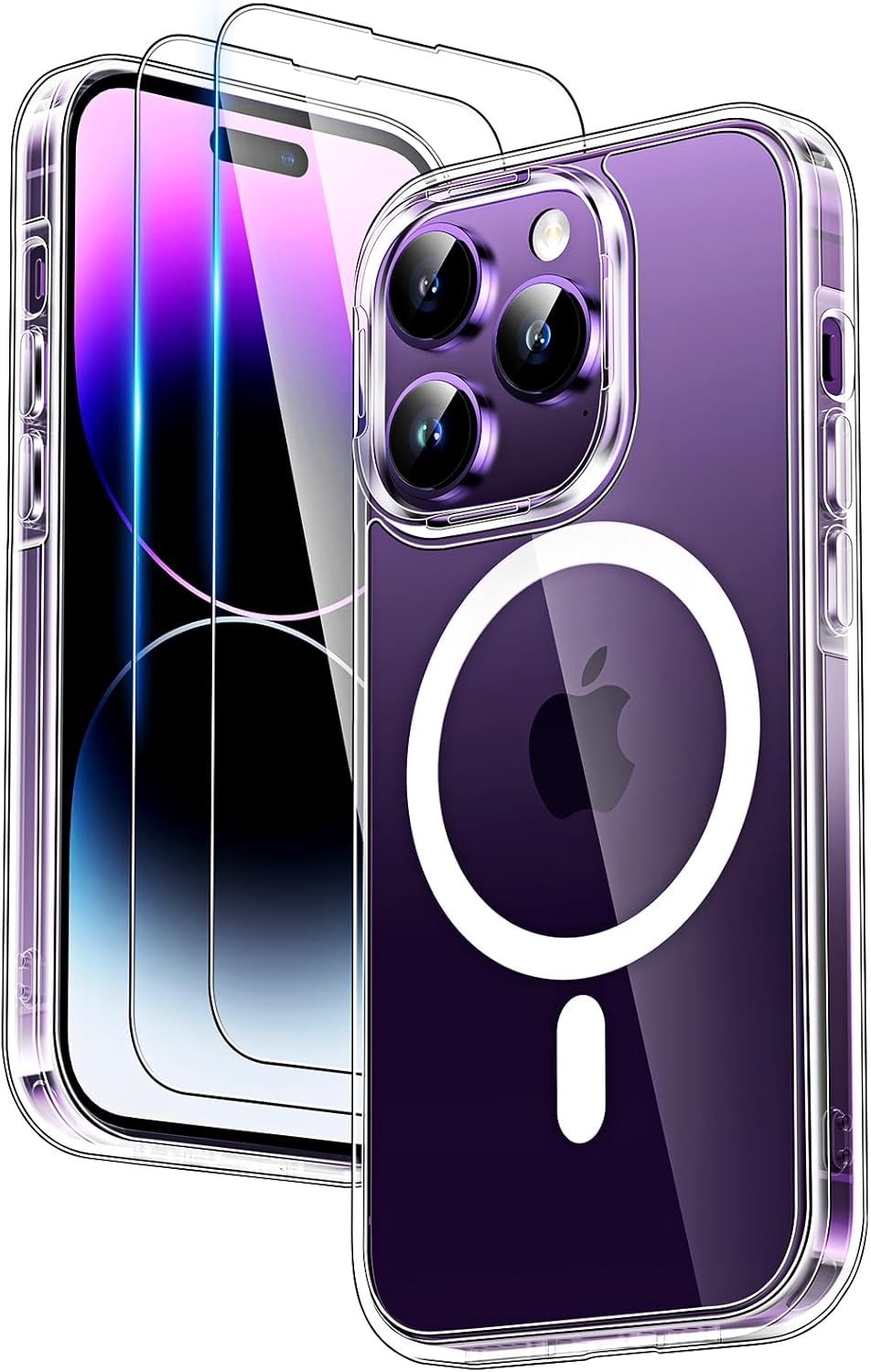 TOCOL Funda para iPhone 13 Pro, Funda Magnética para iPhone 13 Pro 6,1 Pulgadas [Protección Lente Cámara] [Protección Militar], Transparente - 1