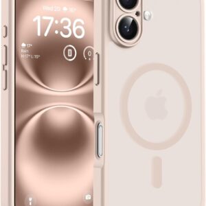 TOCOL Funda para iPhone 16, Funda Magnética para iPhone 16 6,1 Pulgadas [Protección Lente Cámara] [Protección Militar] Translúcida Mate Trasera, Desierto