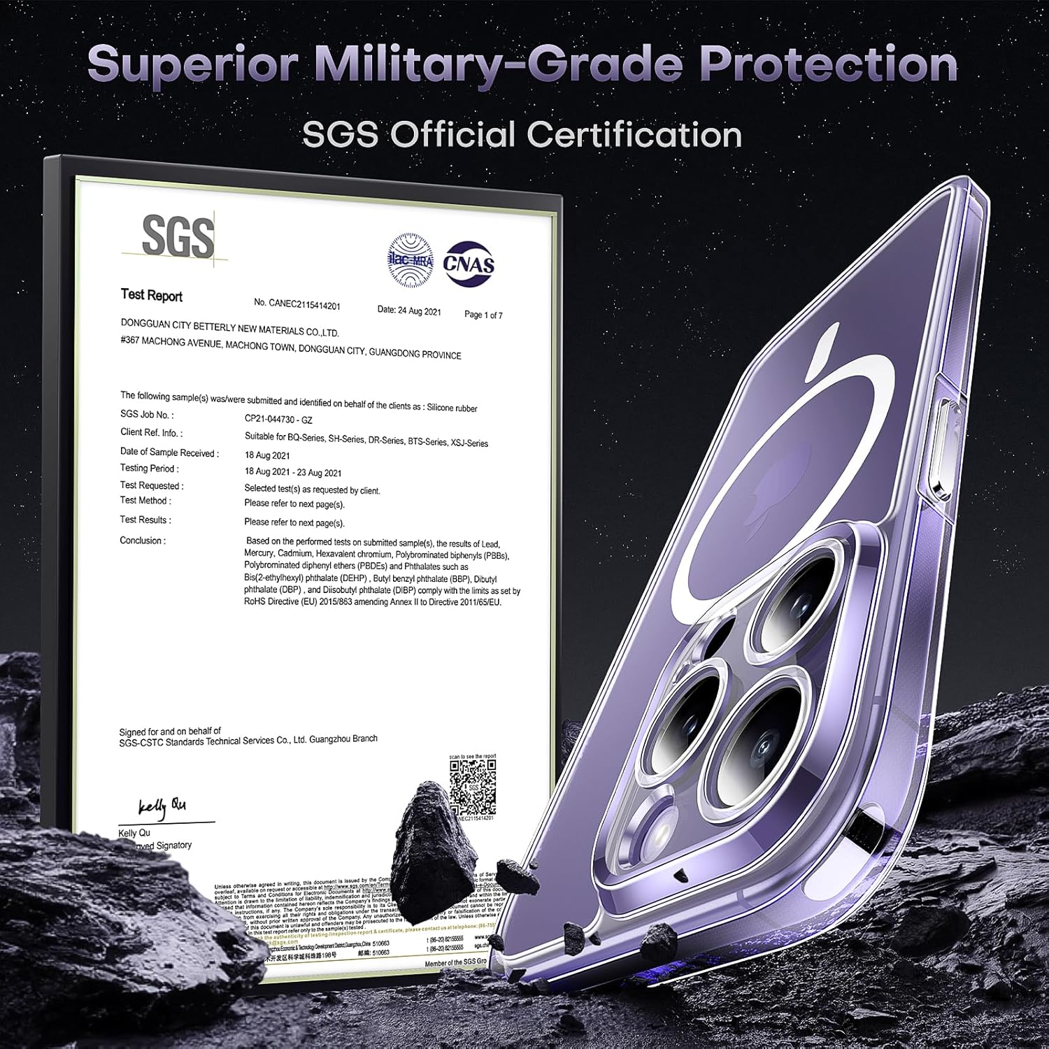 TOCOL Transparente Funda para iPhone 14 Pro Pro, [Compatible con MagSafe] [Nunca Amarilla] [Probado por Caídas de Grado Militar] HD Protectora Carcasa Anti-Choque Delgada 6,1 Pulgadas - Transparente - 2
