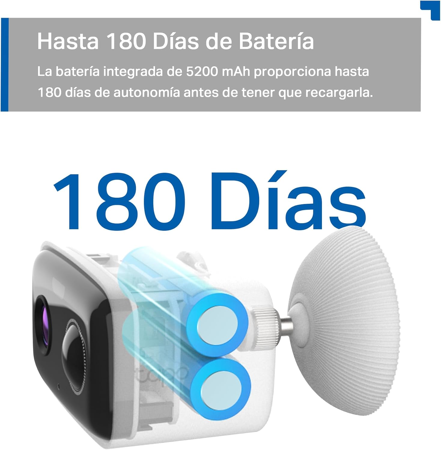 Tapo C400 - Cámara WiFi Externa FHD inalámbrica, batería de 5200 mAh hasta 180 días, cámara de vigilancia, visión Nocturna a Color, detección de Personas, Alarma Sonora y Luminosa, IP65 - 3