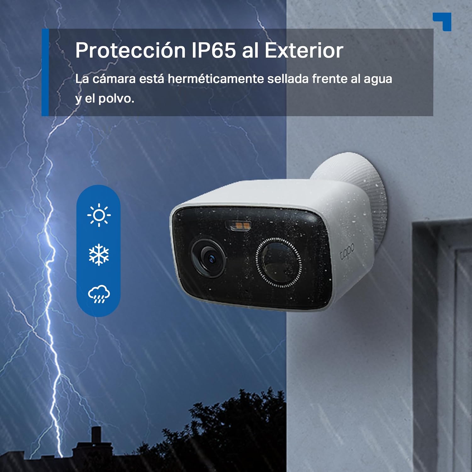 Tapo C400 - Cámara WiFi Externa FHD inalámbrica, batería de 5200 mAh hasta 180 días, cámara de vigilancia, visión Nocturna a Color, detección de Personas, Alarma Sonora y Luminosa, IP65 - 5