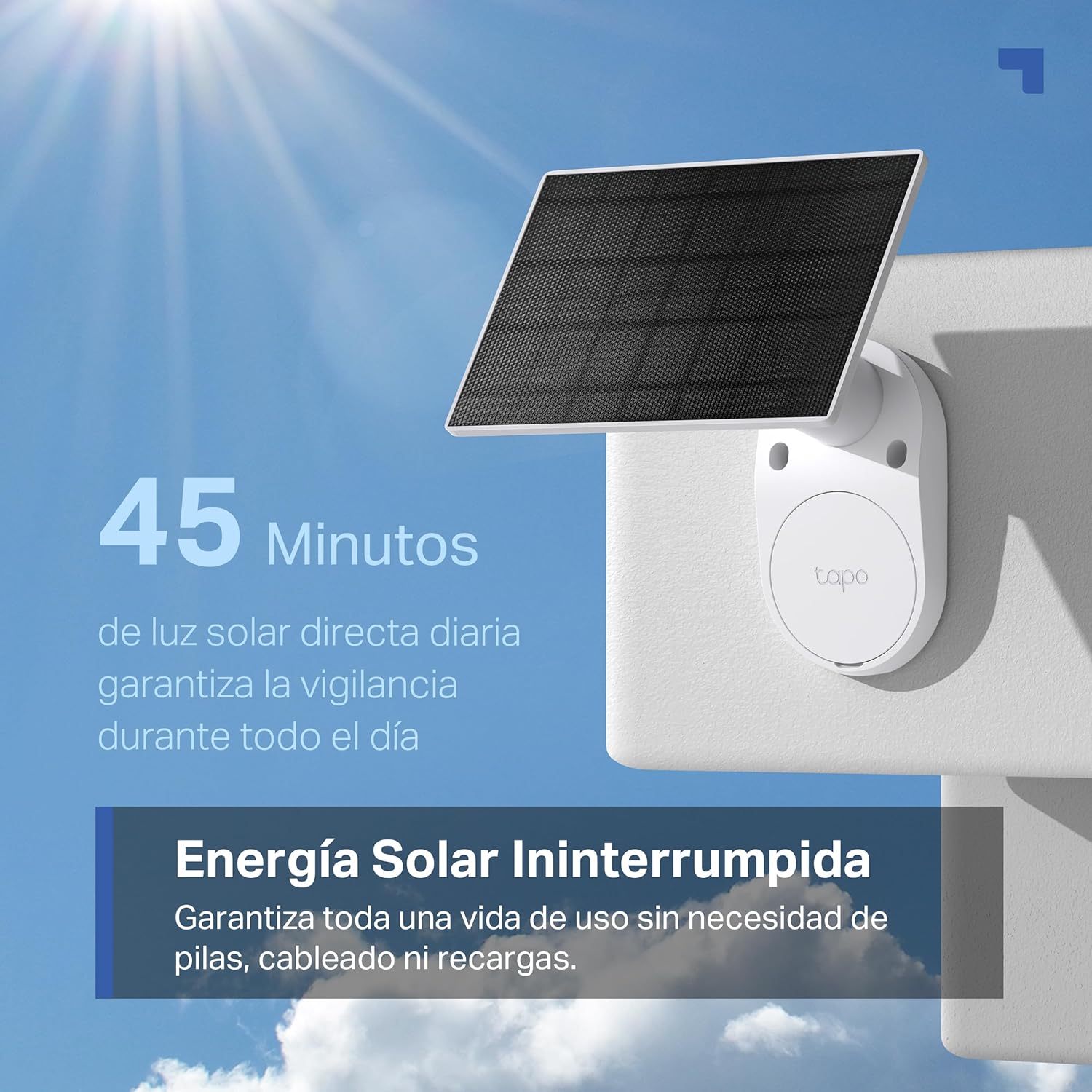 Tapo C410 Kit - Cámara de vigilancia Solar con batería Exterior, Detección de Personas por IA, 2K 3 MP, visión Nocturna de Color, Memoria microSD, batería no extraíble de 6400mAh, Audio bidireccional - 3