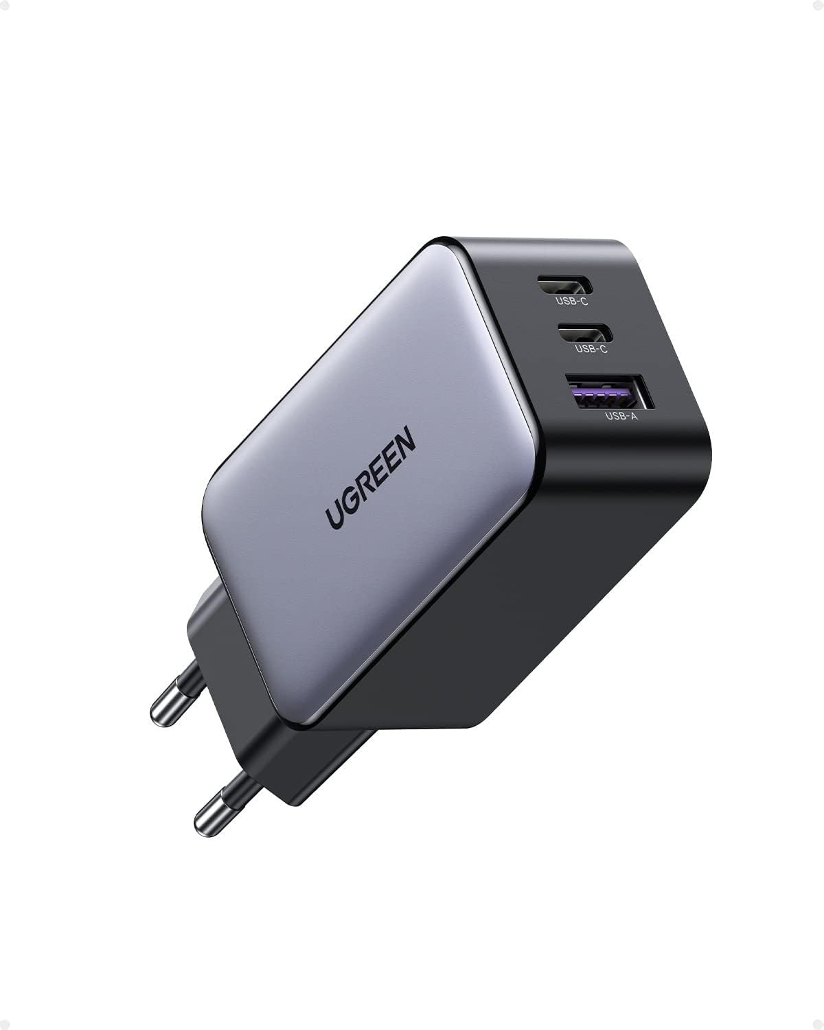 UGREEN Nexode Cargador USB C 65W, Carga Rápida con 3 Puertos, Compatible con MacBook Air, iPhone 17 Pro MAX Air/16/15/14, iPad, Samsung Galaxy S25/S25+/S25 Ultra/S24/S23/S22 y Google Pixel 7 Pro - 4