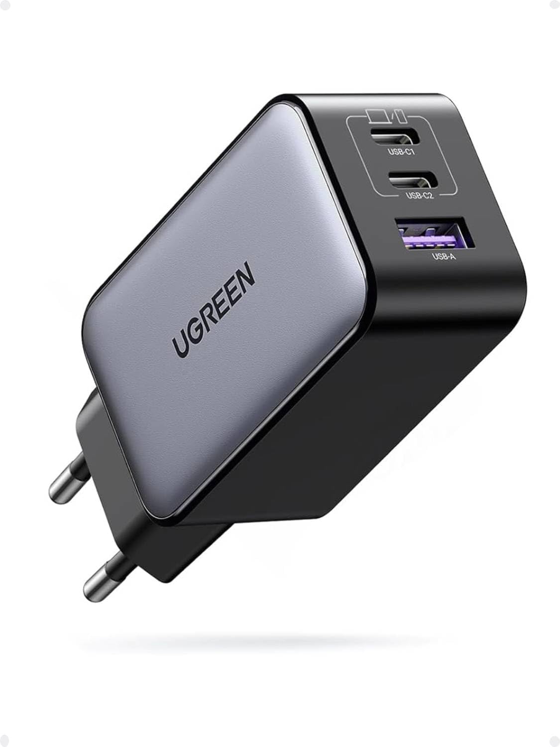 UGREEN Nexode Cargador USB C 65W, Carga Rápida con 3 Puertos, Compatible con MacBook Air, iPhone 17 Pro MAX Air/16/15/14, iPad, Samsung Galaxy S25/S25+/S25 Ultra/S24/S23/S22 y Google Pixel 7 Pro - 1