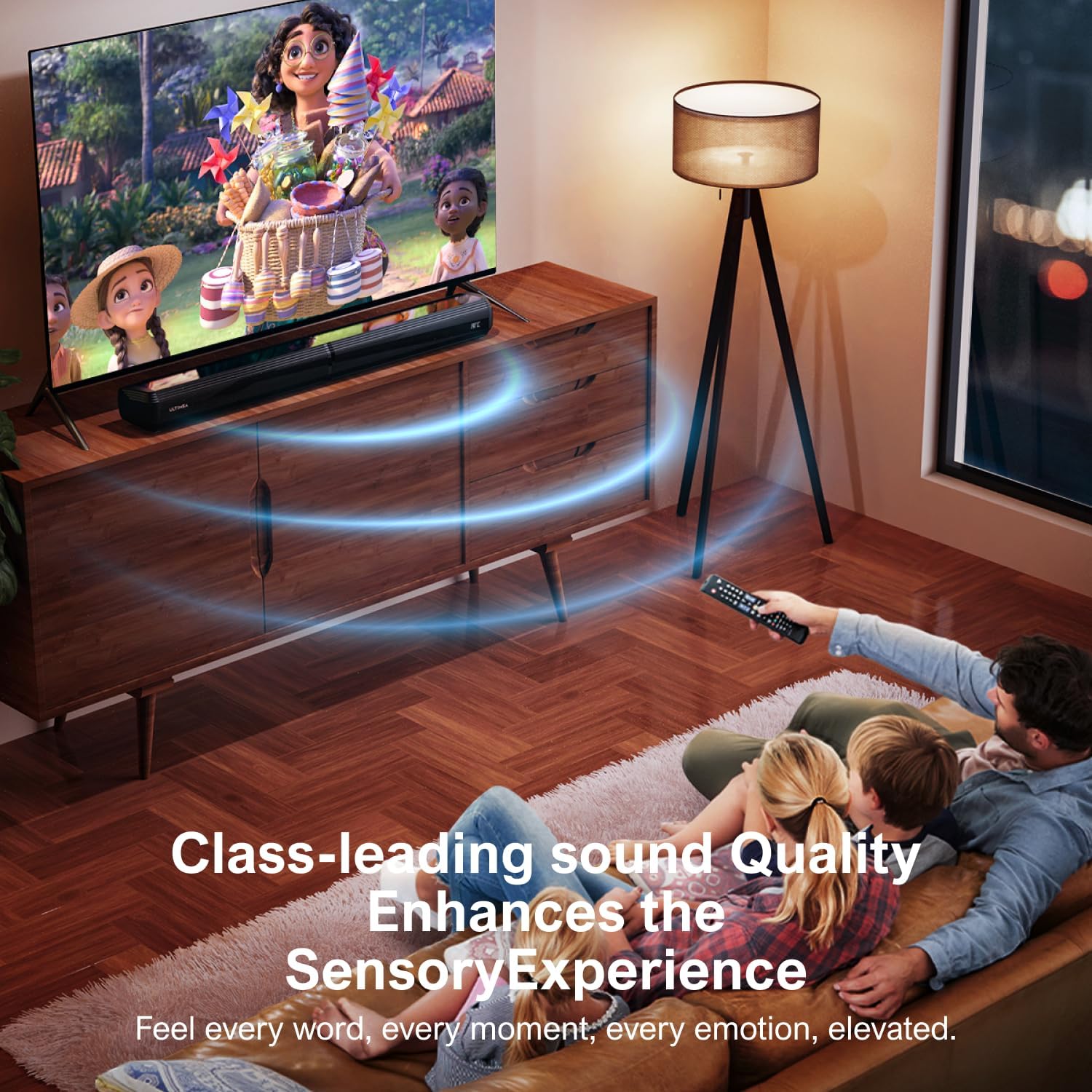ULTIMEA 2.2ch Barra de Sonido para TV, 2 en 1 Soundbar Divisible con VoiceMX y BassMX, Bluetooth 5.3, 6 Modos de Ecualización, Graves Ajustables, Conexión ARC/Óptico/Aux, Apollo S40 Pro - 5
