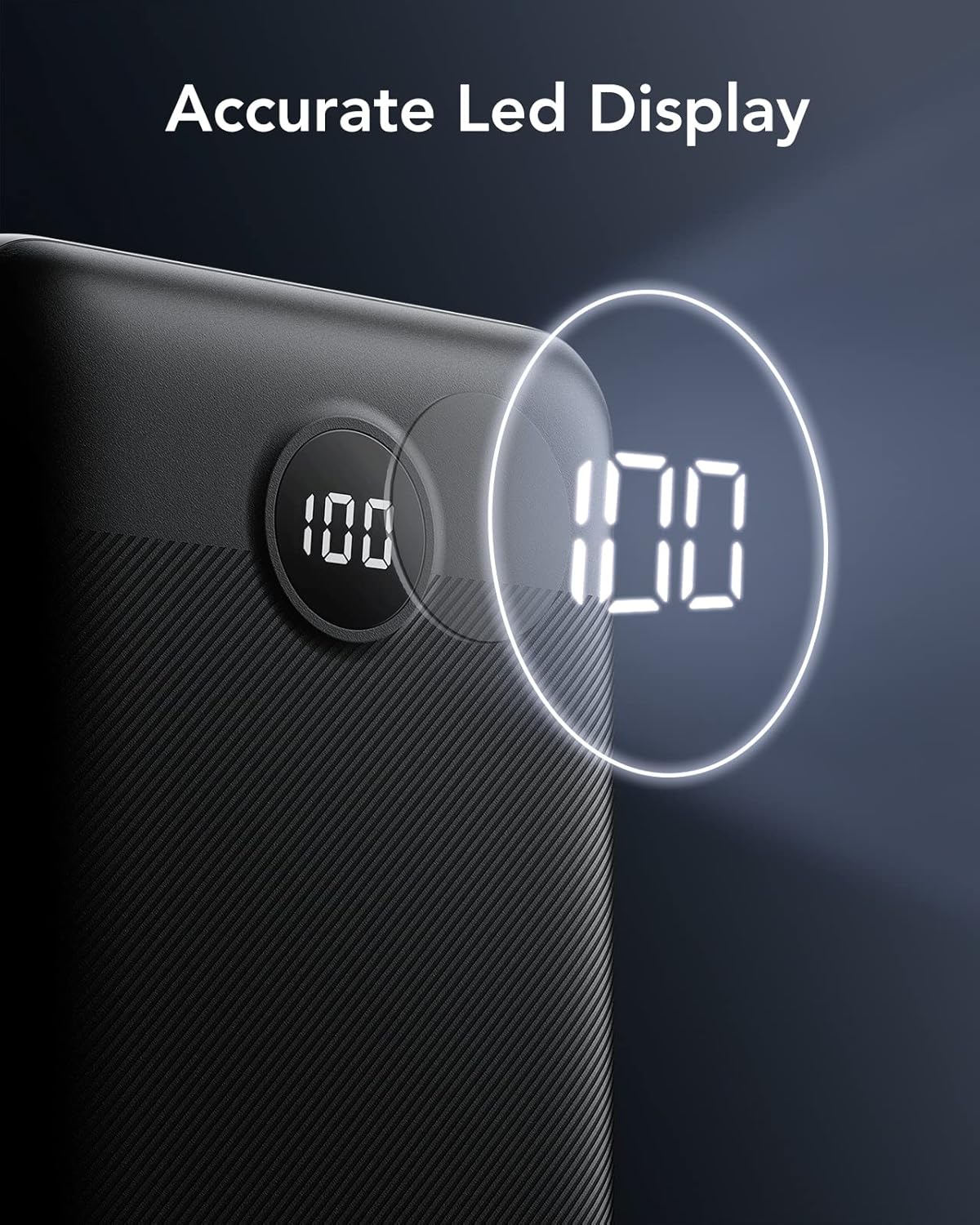 VEGER Power Bank,30000mAh Bateria Externa con Pantalla LED Bateria Portatil USB C Carga rapida PD 20W QC 3.0 con 2 Entradas y 4 Salidas Compatible con iPhone, Samsung, Huawei, Tableta y más. - 6