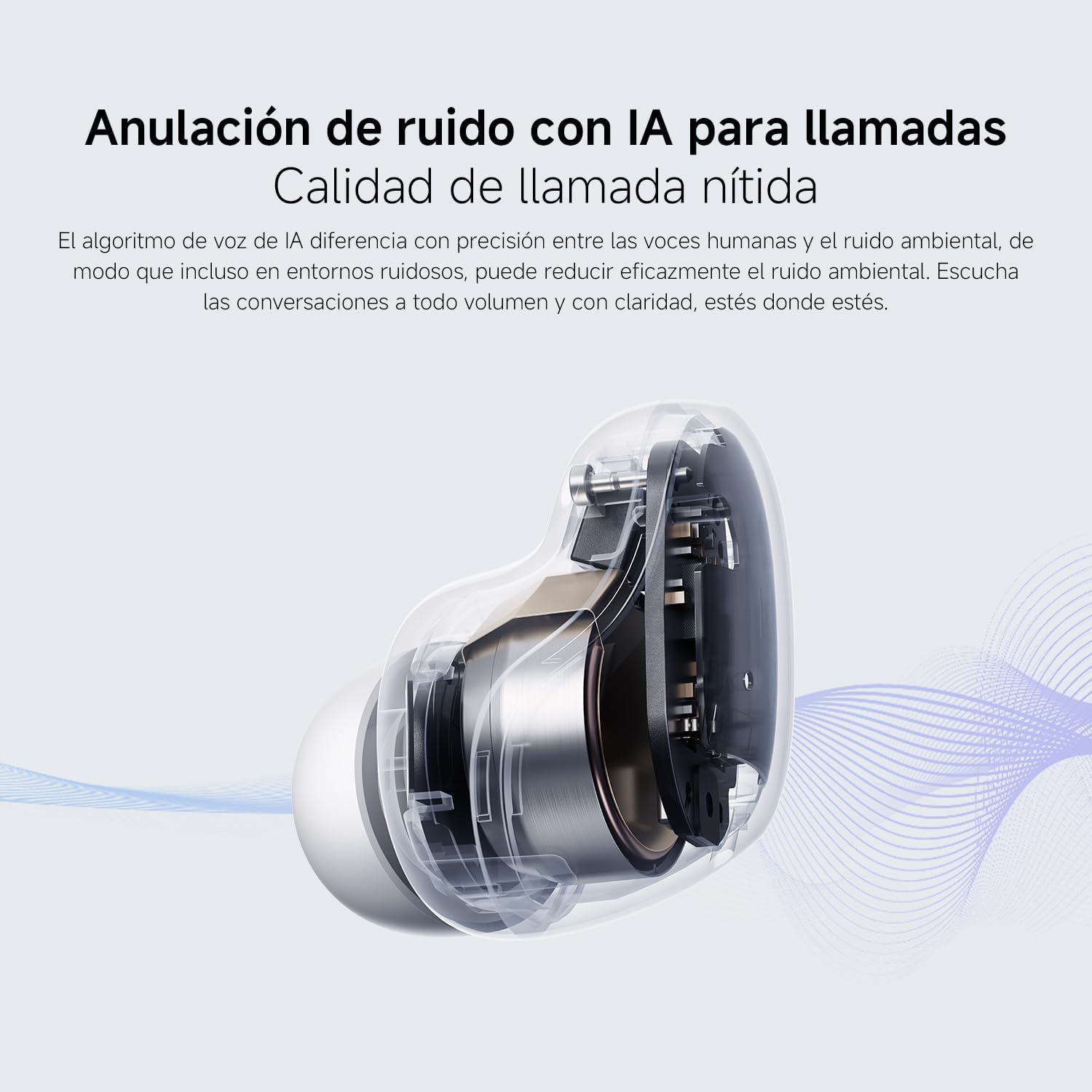 XIAOMI Redmi Buds 6 Play - Auriculares inalámbricos, cancelación de Ruido, Ligeros, hasta 36 Horas de autonomía, Bluetooth 5.4, Azul (Versión ES) - 6