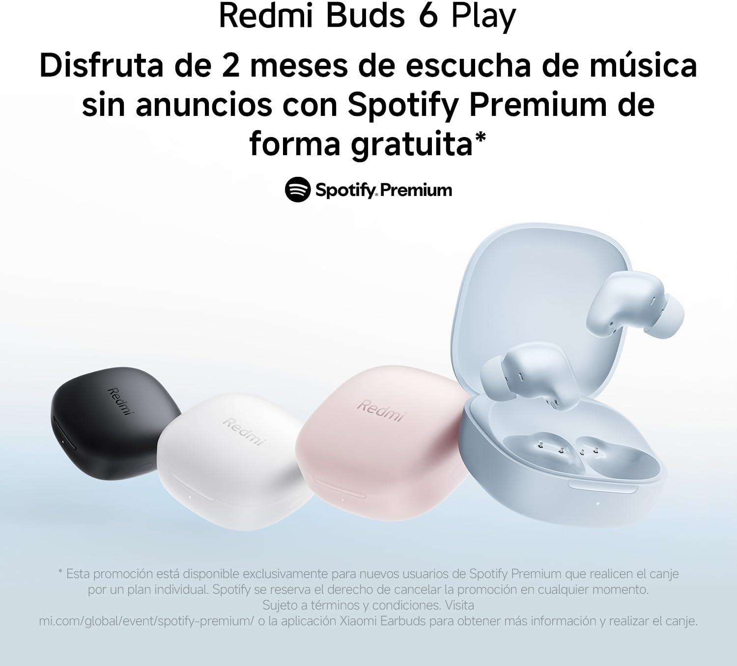 XIAOMI Redmi Buds 6 Play - Auriculares inalámbricos, cancelación de Ruido, Ligeros, hasta 36 Horas de autonomía, Bluetooth 5.4, Rosa (Versión ES) - 3