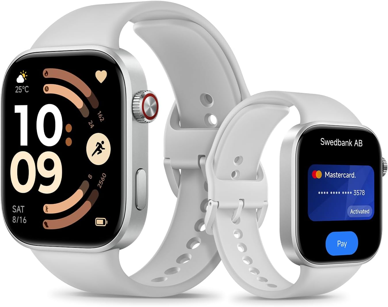 XIAOMI Redmi Watch 6 NFC, Reloj Inteligente Mujer y Hombre, Pantalla AMOLED 2.07'', Monitoreo cardíaco,sueño y estrés, 150+ Modos Deportivos, 24 Días de Batería, 5ATM, GPS, iOS & Android,Gris - 1