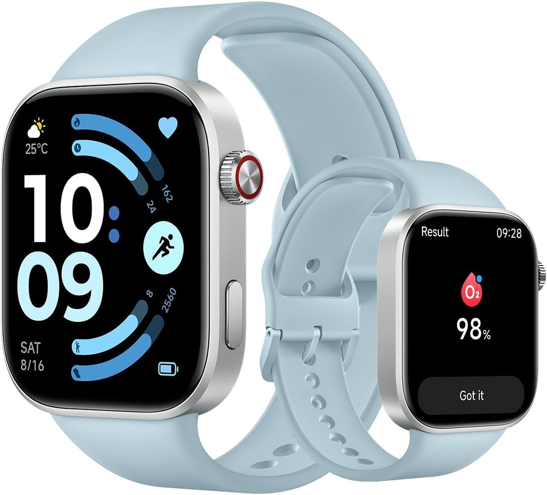 XIAOMI Redmi Watch 6, Reloj Inteligente Mujer y Hombre, Pantalla AMOLED 2.07'', Monitoreo cardíaco, sueño y estrés, 150+ Modos Deportivos, 24 Días de Batería, 5ATM, GPS, iOS & Android, Azul - 1