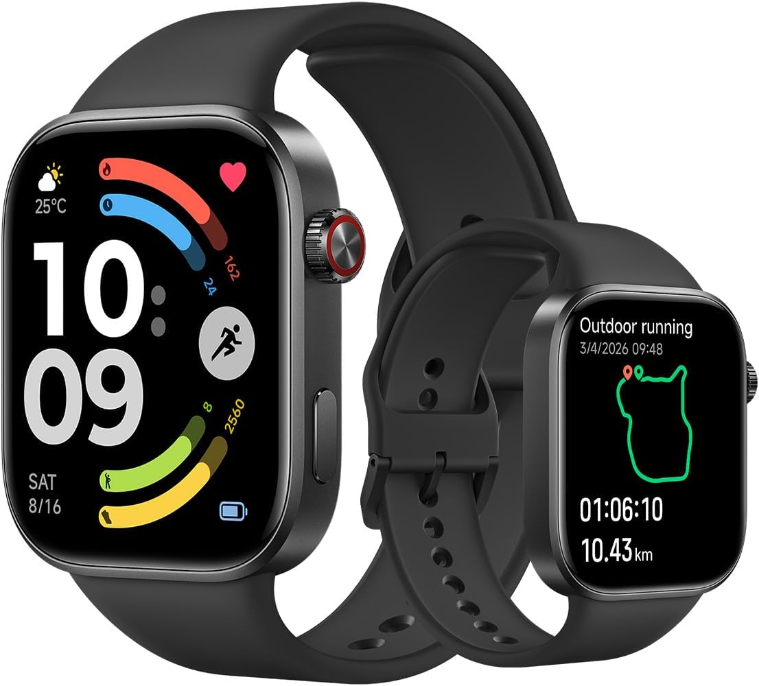XIAOMI Redmi Watch 6, Reloj Inteligente Mujer y Hombre, Pantalla AMOLED 2.07'', Monitoreo cardíaco, sueño y estrés, 150+ Modos Deportivos, 24 Días de Batería, 5ATM, GPS, iOS & Android, Negro - 1