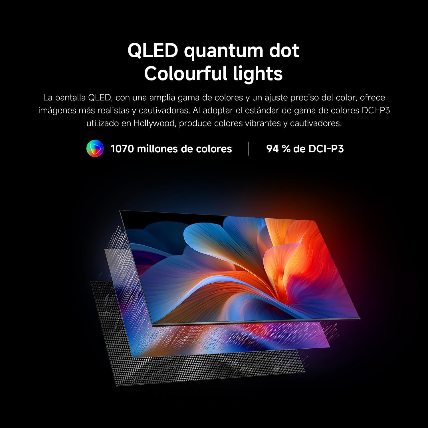 XIAOMI TV F Pro 50, 50 Pulgadas (127 cm), 4K UHD QLED, Smart TV, Fire OS8, Control por Voz Alexa, HDR10, Modo Game Boost 120Hz, MEMC, 2GB+32GB, Compatible con Apple AirPlay - 3