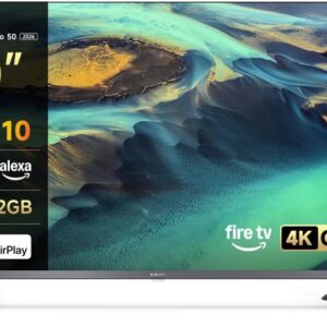 XIAOMI TV F Pro 50, 50 Pulgadas (127 cm), 4K UHD QLED, Smart TV, Fire OS8, Control por Voz Alexa, HDR10, Modo Game Boost 120Hz, MEMC, 2GB+32GB, Compatible con Apple AirPlay