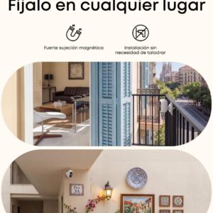 eufy Security eufyCam C35 cámara de vigilancia WiFi Exterior e Interior, Instalación magnética, batería de 180 días, HD 1080p, visión Nocturna, sin cuotas mensuales, Compatible con Homebase 3