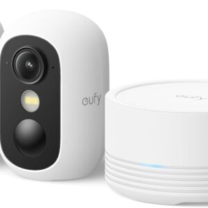 eufy Security eufyCam C35 cámara de vigilancia WiFi Exterior e Interior, Montaje magnético, visión Nocturna en Color, Almacenamiento Local, IP67, sin cuotas mensuales, Kit de 2 cámaras, Blanco