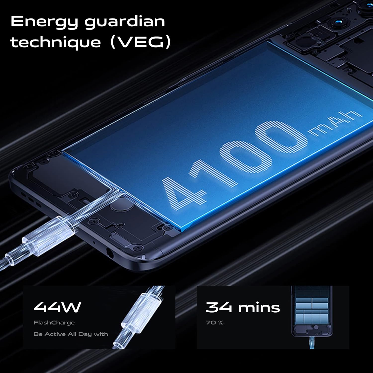 vivo Y76 Smartphone 5G, 8 GB + 256 GB, Teléfono móvil Libres, Batería de 4100 mAh, Android 11, Cámara Principal de 50 MP, Carga rápida de 44 W, Dual SIM - 4