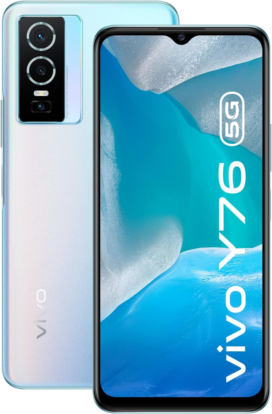 vivo Y76 Smartphone 5G, 8 GB + 256 GB, Teléfono móvil Libres, Batería de 4100 mAh, Android 11, Cámara Principal de 50 MP, Carga rápida de 44 W, Dual SIM - 1