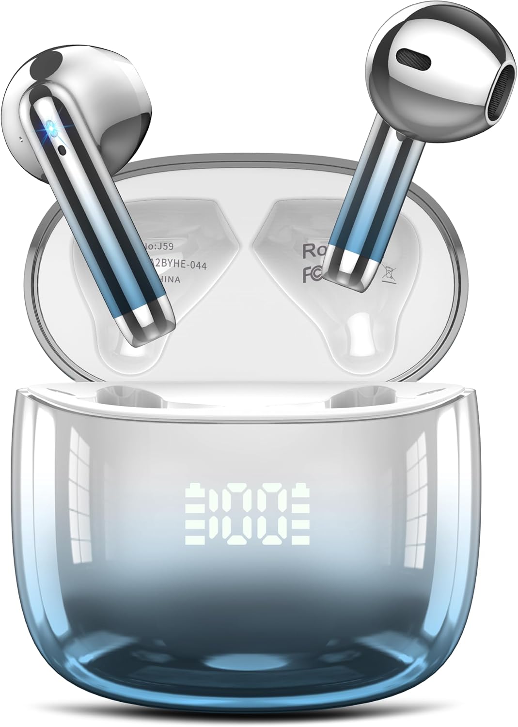 Auriculares Inalámbricos Bluetooth, Auriculares Bluetooth 5.4 Sonido Envolvente con HD Micrófono, Controlador de 14,2 mm, 48H Cascos Inalambricos con Reducción de Ruido, Pantalla LED, IP7 Impermeable - 1