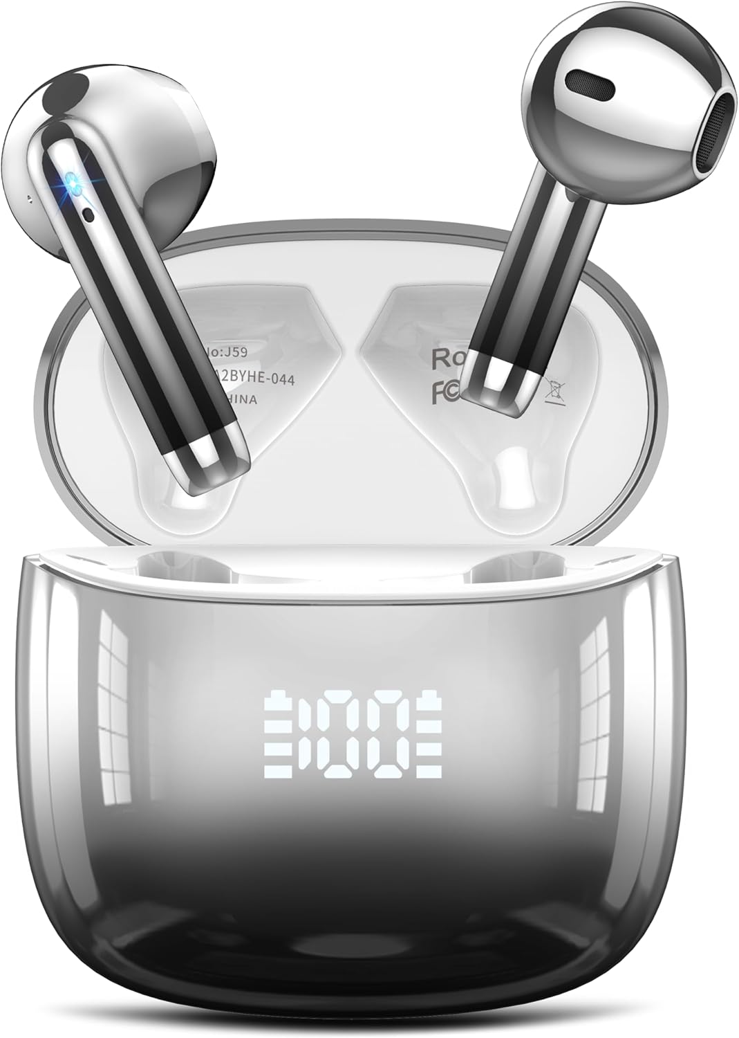 Auriculares Inalámbricos Bluetooth, Auriculares Bluetooth 5.4 Sonido Envolvente con HD Micrófono, Controlador de 14,2 mm, 48H Cascos Inalambricos con Reducción de Ruido, Pantalla LED, IP7 Impermeable - 2