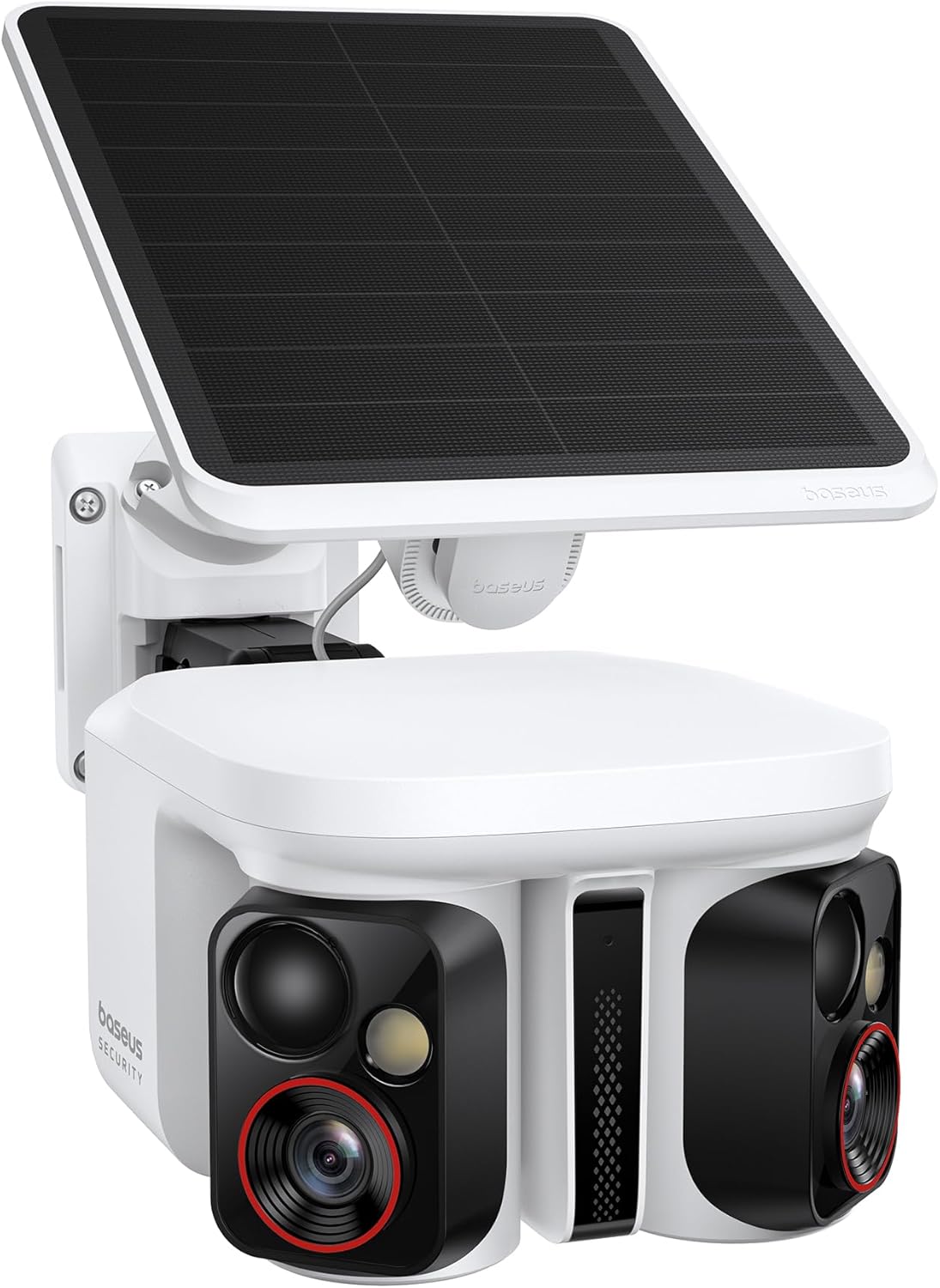 Baseus Security X1 Pro Cámara de Vigilancia Exterior – Doble Seguimiento IA, vigilancia 300°, visión Nocturna, cámara Solar inalámbrica a batería con detección IA, Patrulla automática, hasta 512 GB - 1