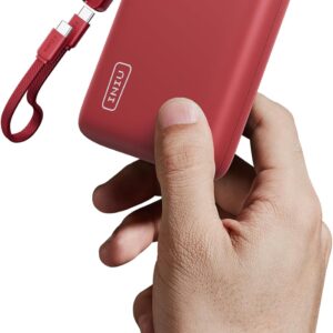 INIU Power Bank, Mini 22,5W PD 20000mAh Bateria Externa Carga Rapida, USB C Input & Output Bateria Portatil para iPhone Samsung iPad Airpods, Mochila Viaje Essentials Apto para Hombres y Mujeres, Rojo