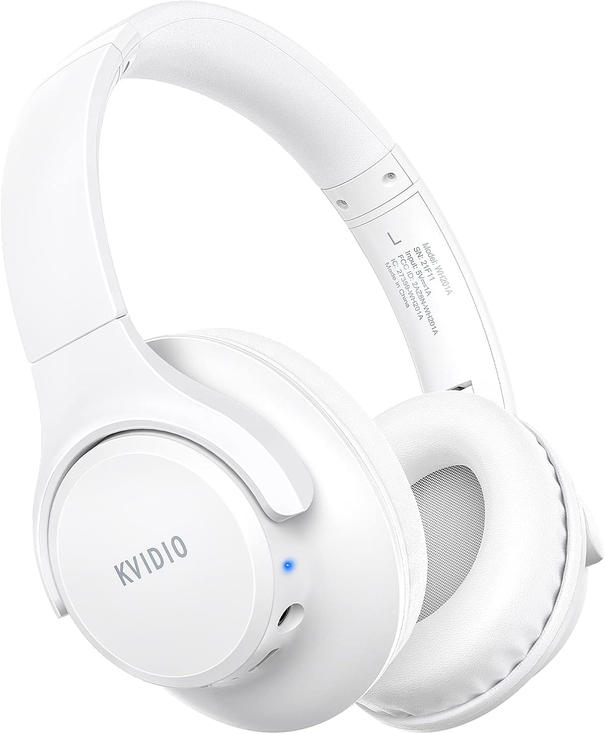 KVIDIO Auriculares Inalambricos Bluetooth, 65 Horas de Reproducción Auriculares Bluetooth, Cascos Ligeros Plegables con Micrófono, Graves Profundos - 1