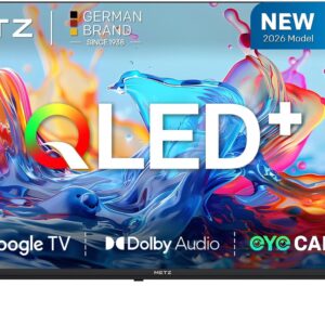 Metz TV 43 Pulgadas Smart TV, Televisor 43” QLED, HDR10, Dolby Audio, Chromecast Integrado, WiFi, Bluetooth 5.1, HDMI 2.1, DVB-T2/S2/C, Ci+, 43MQH7000Z (Modelo 2026)