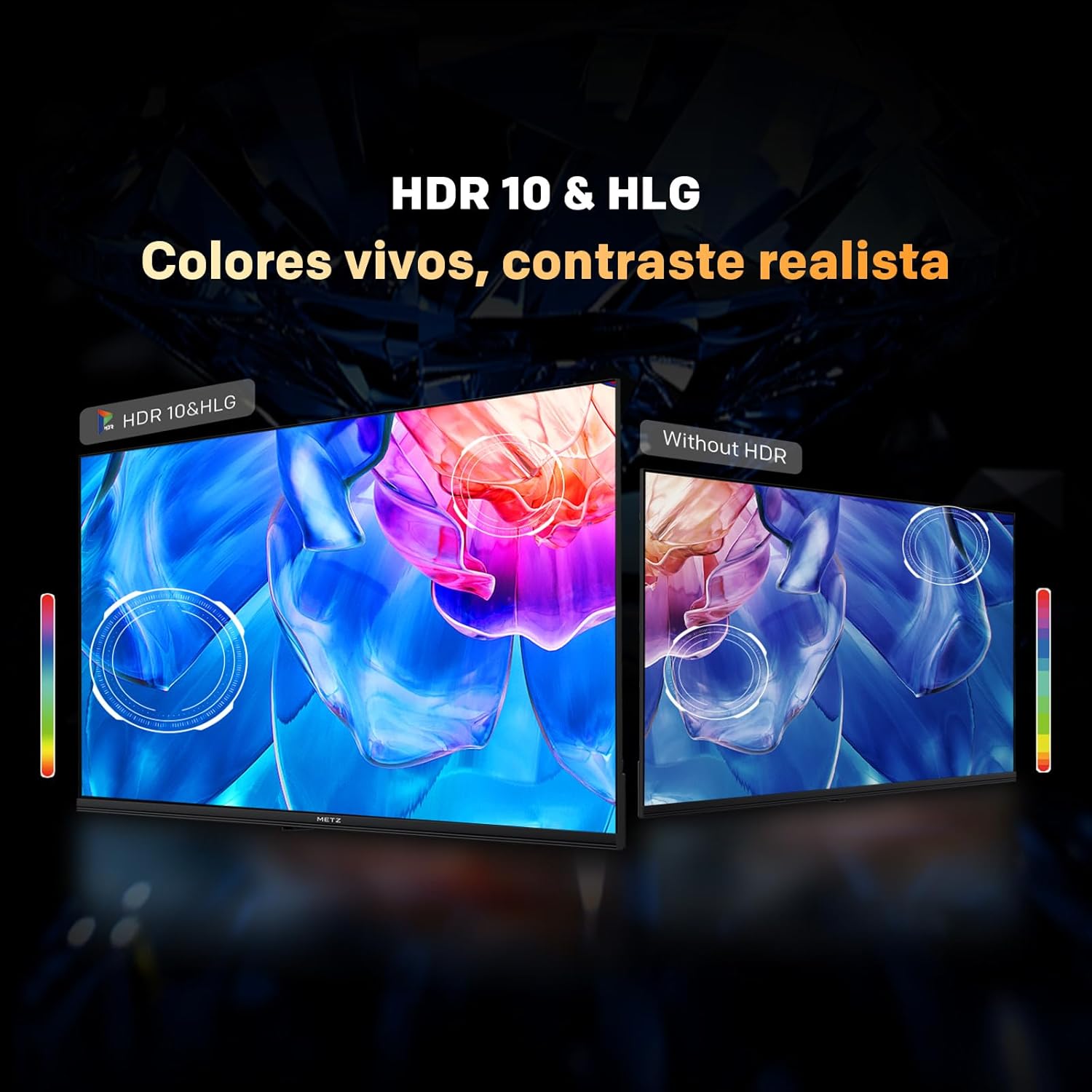 Metz TV 43 Pulgadas Smart TV, Televisor 43” QLED, HDR10, Dolby Audio, Chromecast Integrado, WiFi, Bluetooth 5.1, HDMI 2.1, DVB-T2/S2/C, Ci+, 43MQH7000Z (Modelo 2026) - 5