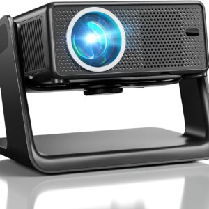 Proyector Compatible con Netflix 28000 Lúmenes, Einyoumily, WiFi6 Bluetooth, Proyector Portátil Enfoque Eléctrico/Corrección Trapezoidal 4D, Admite Más de 100000 Apps