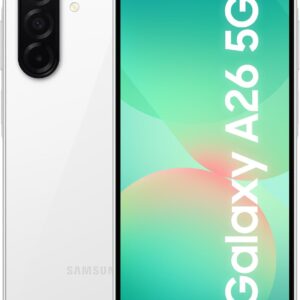 Samsung Galaxy A26 5G 256GB Teléfono Móvil, Inteligencia Alucinante, 6GB RAM, 50MP Cámara, Blanco, Garantía del Fabricante 3 Años + 1 Año Extra