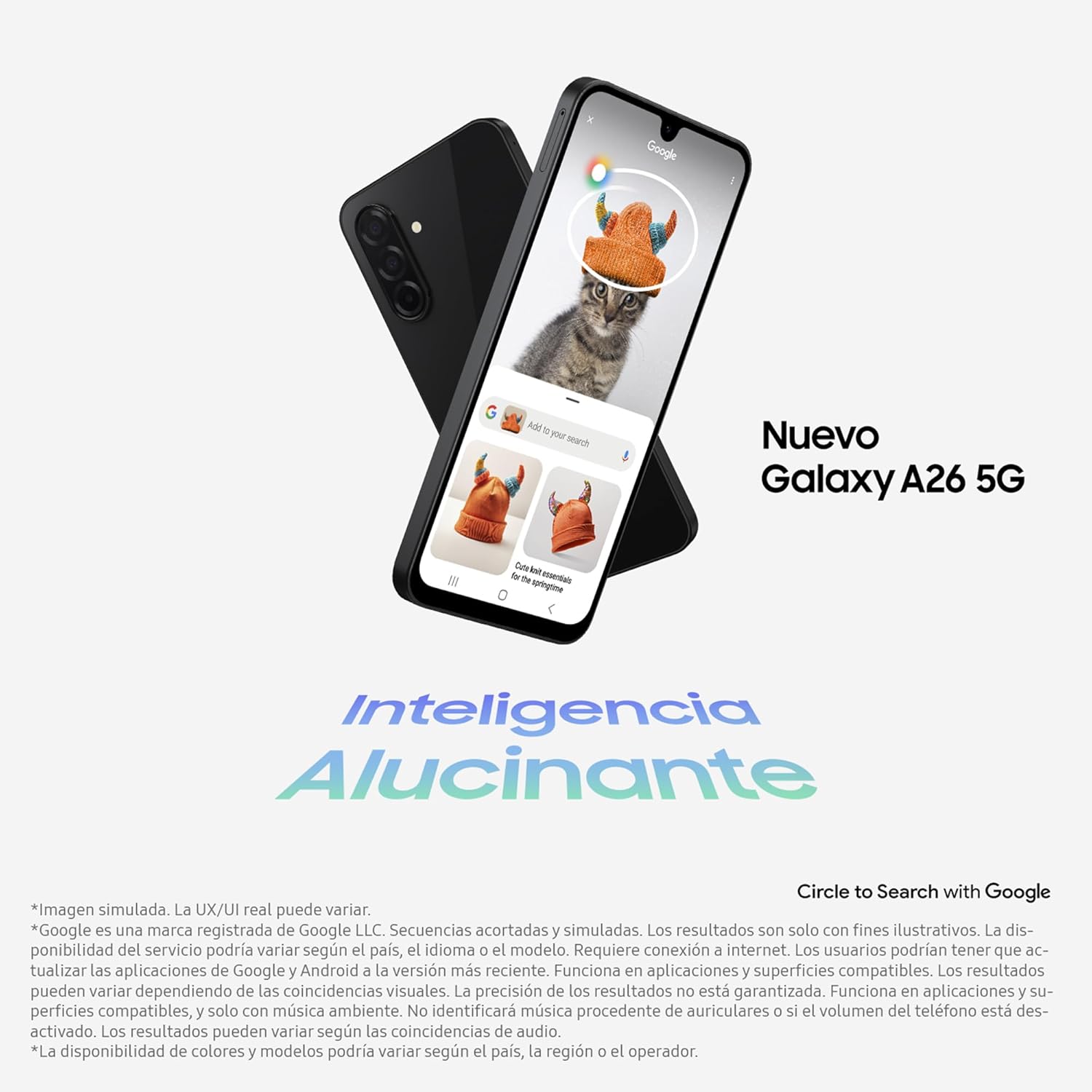 Samsung Galaxy A26 5G 256GB Teléfono Móvil, Inteligencia Alucinante, 6GB RAM, 50MP Cámara, Negro, Garantía del Fabricante 3 Años + 1 Año Extra - 3