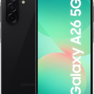 Samsung Galaxy A26 5G 256GB Teléfono Móvil, Inteligencia Alucinante, 6GB RAM, 50MP Cámara, Negro, Garantía del Fabricante 3 Años + 1 Año Extra