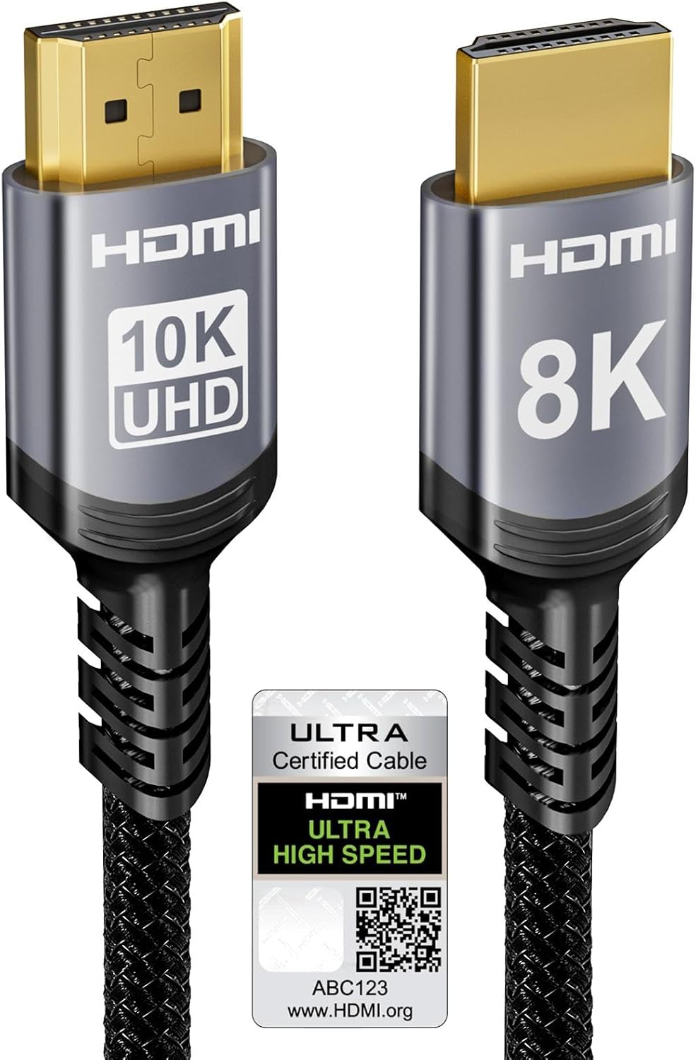 Sniokco 10K 8K 4K Cable HDMI 2.1 48Gbps 1 Metros Certificado Cable HDMI® Ultra Alta Velocidad 0.01ms 4K 240Hz 165Hz 120Hz 8K 60Hz eARC Netflix HDCP 2.3 2.2 HDR10+ TV Monitor Proyector Roku - 1