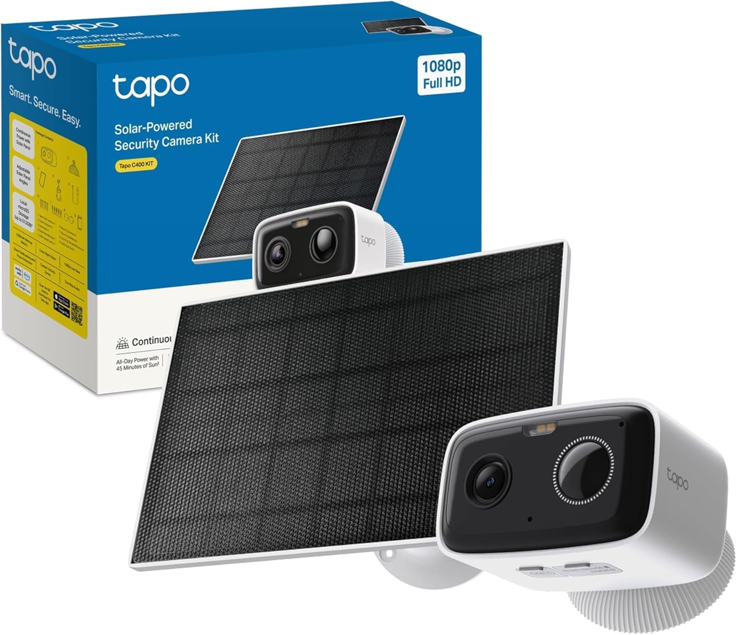 Tapo C400 Kit – Cámara de Seguridad Solar inalámbrica 1080 p con batería de Larga duración, Almacenamiento microSD/Cloud, detección de Personas - 1