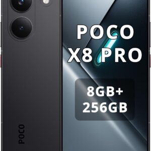 XIAOMI Poco X8 Pro Smartphone 8 GB + 256 GB, procesador Dimensity 8500-Ultra, batería de 6500 mAh, pantalla AMOLED ultra brillante, cámara principal Sony IMX882 de 50 MP con OIS, color negro