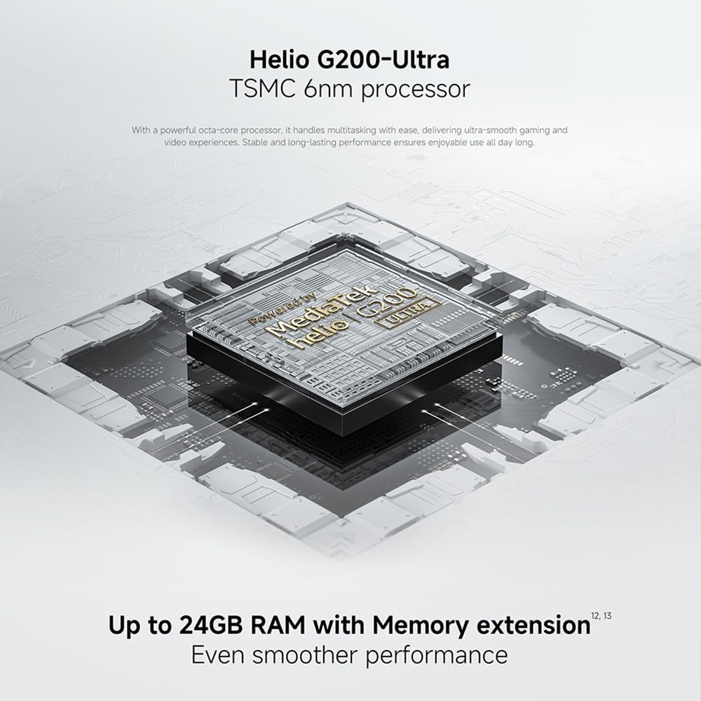 XIAOMI REDMI Note 15 Pro 4G Smartphone 12GB + 512GB Massive 6500mAh Battery MediaTek Helio G200-Ultra 200MP Ultimate-Clarity Camera, Charger Included (Black) - 6