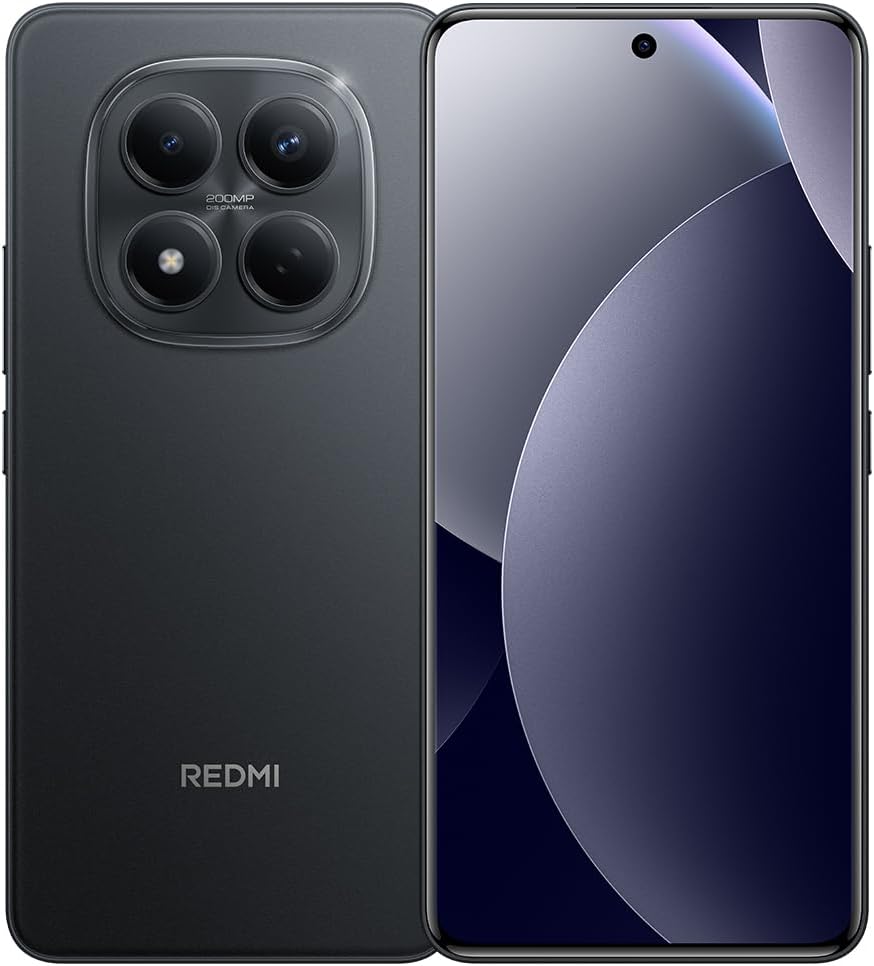 XIAOMI REDMI Note 15 Pro 4G Smartphone 12GB + 512GB Massive 6500mAh Battery MediaTek Helio G200-Ultra 200MP Ultimate-Clarity Camera, Charger Included (Black) - 1