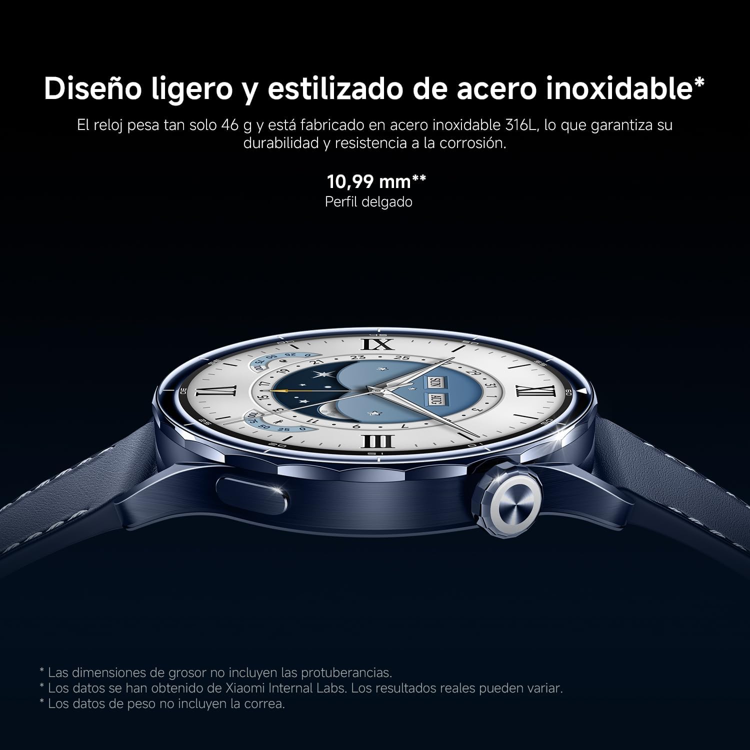 XIAOMI Watch S5 46 mm, Smartwatch con Pantalla, AMOLED de 1,48”, hasta 21 Días de Autonomía, Más de 150 Modos Deportivos, GPS de Doble Banda, NFC, Seguimiento de Salud, Android&iOS, Negro - 3