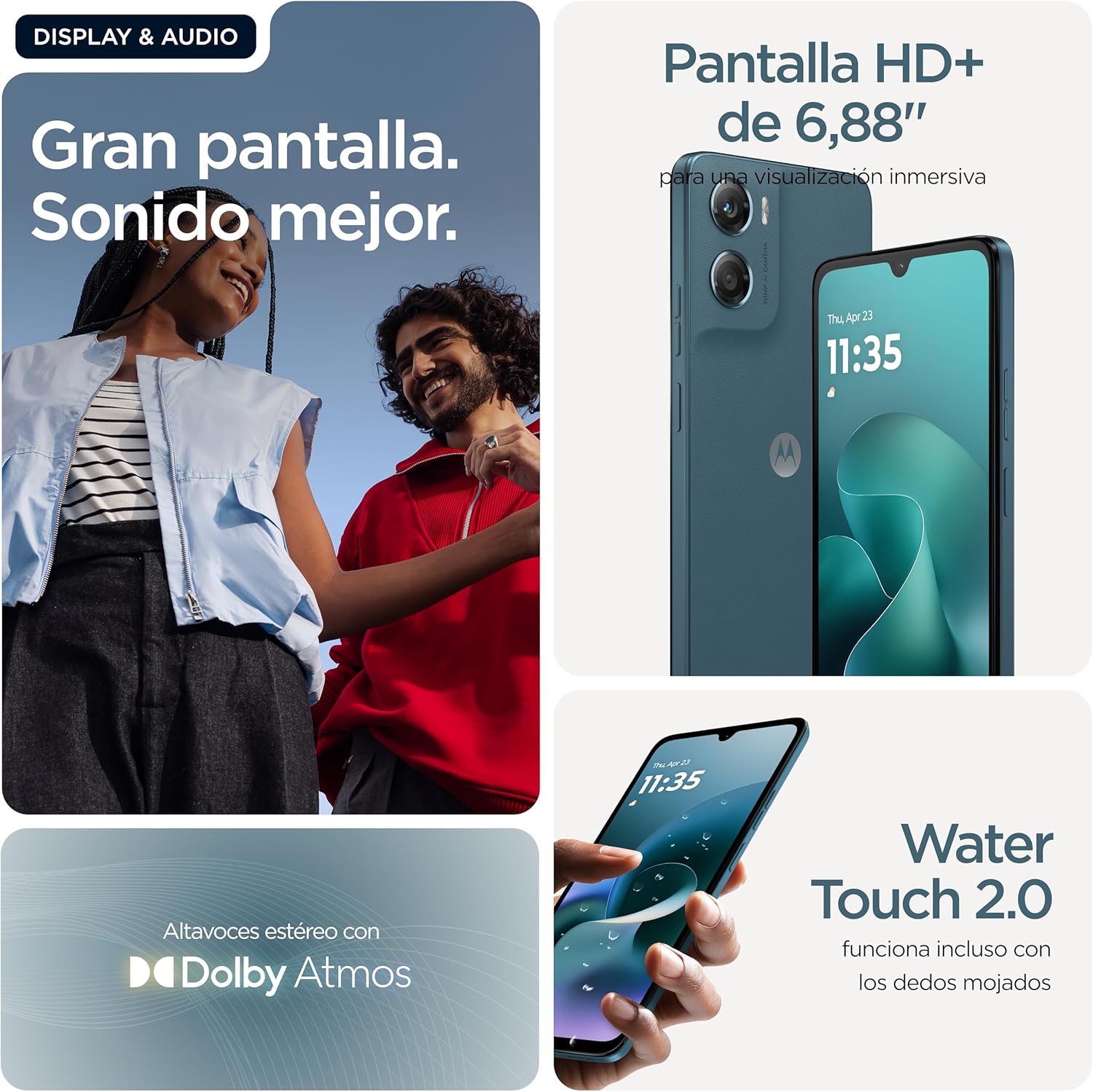 moto g06 12GB (4GB+8GB RAM Boost)/64GB color PANTONE TAPESTRY, Gran pantalla 6.88" con sonido Dolby Atmos, Sistema de cámara con IA de 50 MP, Protección contra el agua IP64, Batería de 5100 mAh - 5